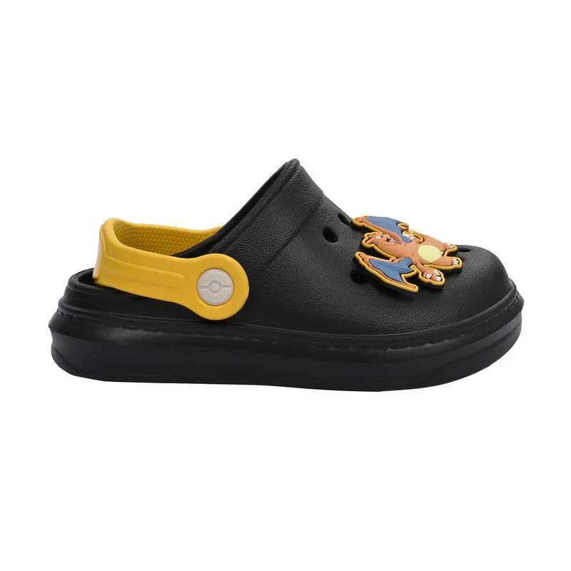 Disney 寶可夢童鞋Pokémon正版授權 皮卡丘與伊布 立體飾釦防水洞洞鞋 童鞋 奶茶 經銷授權 P24653-細節圖6