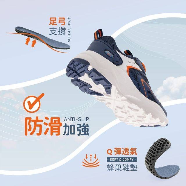 G.P旋轉扣兒童運動休閒鞋 小童 中童 大童 透氣 柔軟 防滑 乳膠墊 兒童鞋 兒童布鞋 兒童鞋 男女童鞋 P3633B-細節圖5