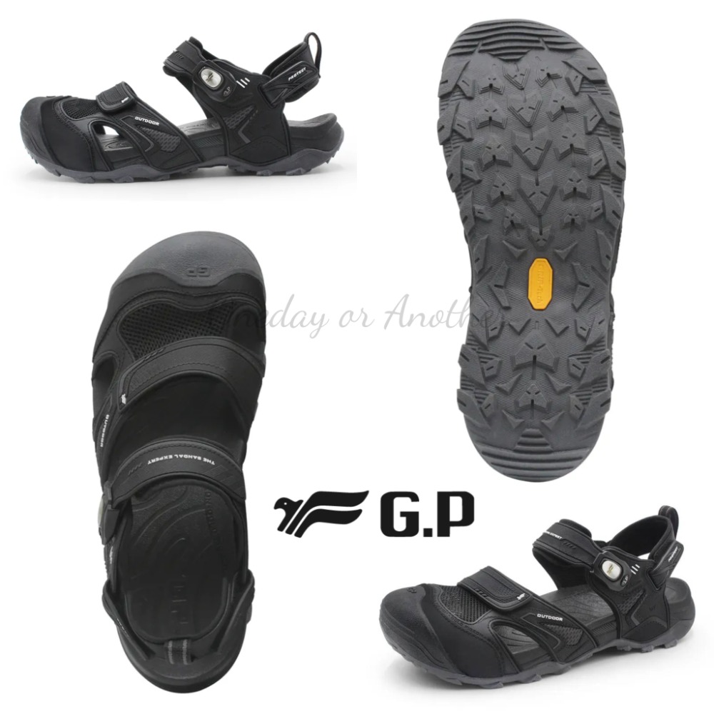 GP涼鞋 戶外越野護趾鞋 男護趾涼鞋 耐磨底 包頭涼鞋 休閒涼鞋 透氣涼拖鞋 磁扣涼鞋 溯溪鞋 G5742M-細節圖8