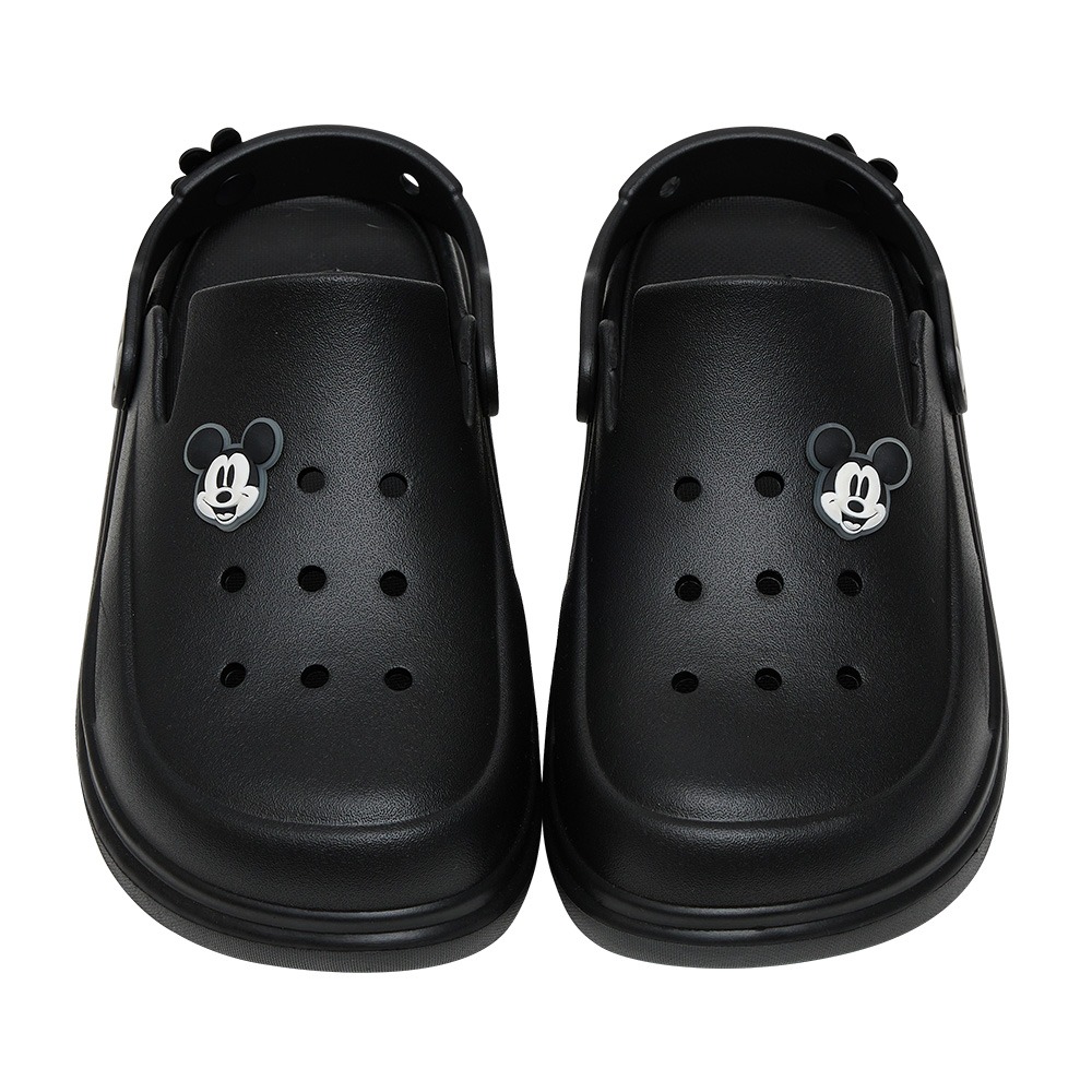 情侶款 大尺碼 經典款 洞洞鞋 奇奇蒂蒂 迪士尼 穆勒鞋 增高 厚底 ins爆紅 防水 黑色 布希鞋 123483-細節圖4