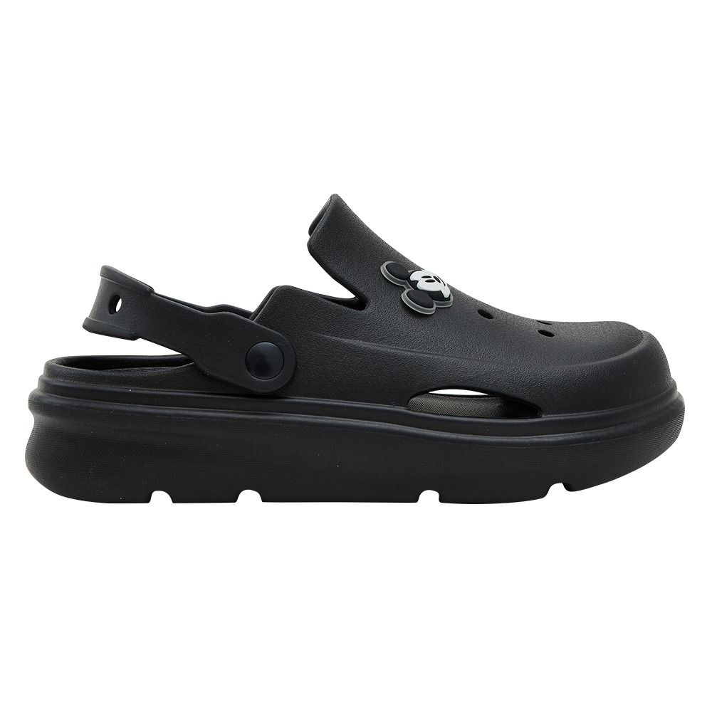 情侶款 大尺碼 經典款 洞洞鞋 奇奇蒂蒂 迪士尼 穆勒鞋 增高 厚底 ins爆紅 防水 黑色 布希鞋 123483-細節圖5