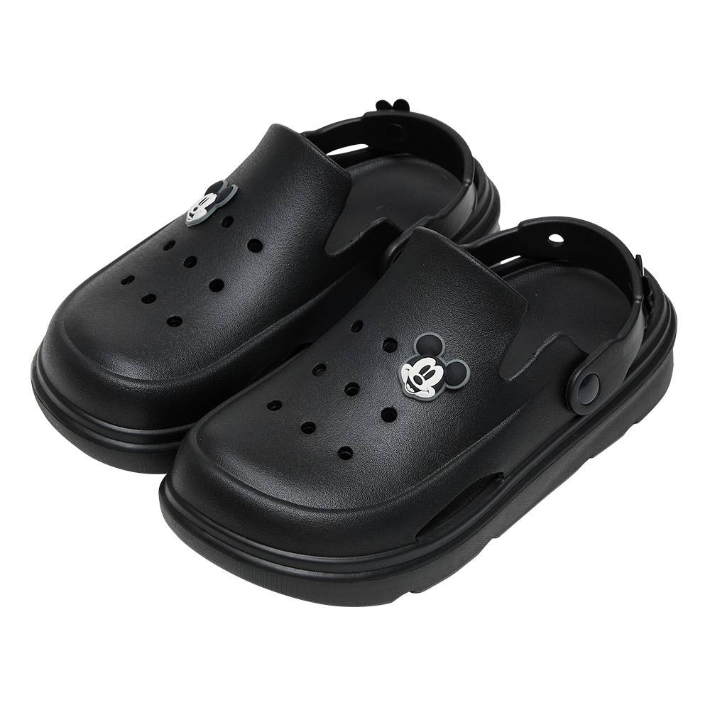 情侶款 大尺碼 經典款 洞洞鞋 奇奇蒂蒂 迪士尼 穆勒鞋 增高 厚底 ins爆紅 防水 黑色 布希鞋 123483-規格圖10