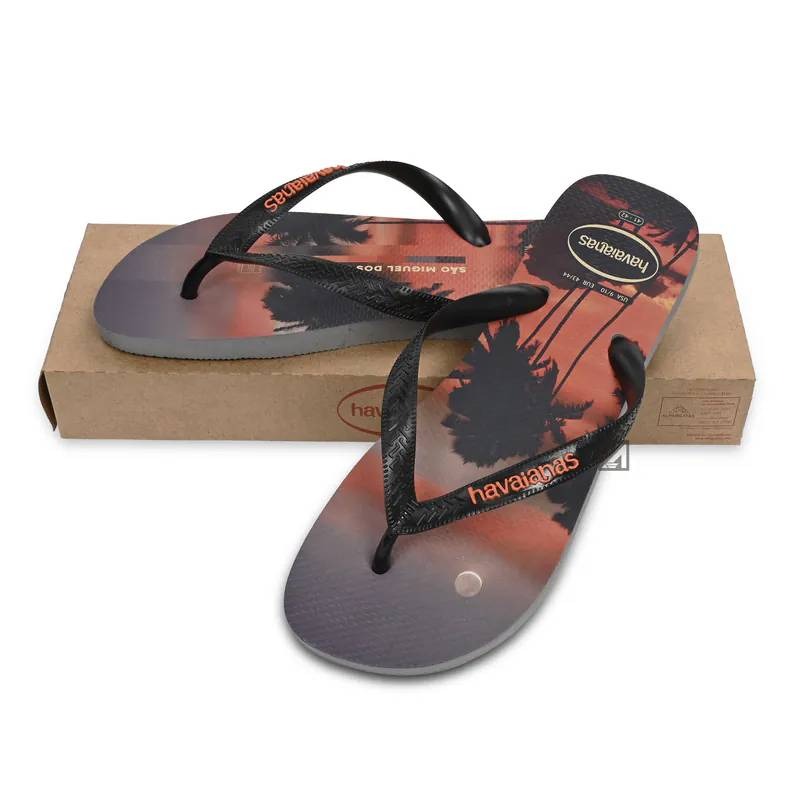 havaianas 哈瓦仕 拖鞋 男鞋 夾腳拖 風景 夕陽 Top Surfer I 橘黑 4149971-7345M-細節圖5
