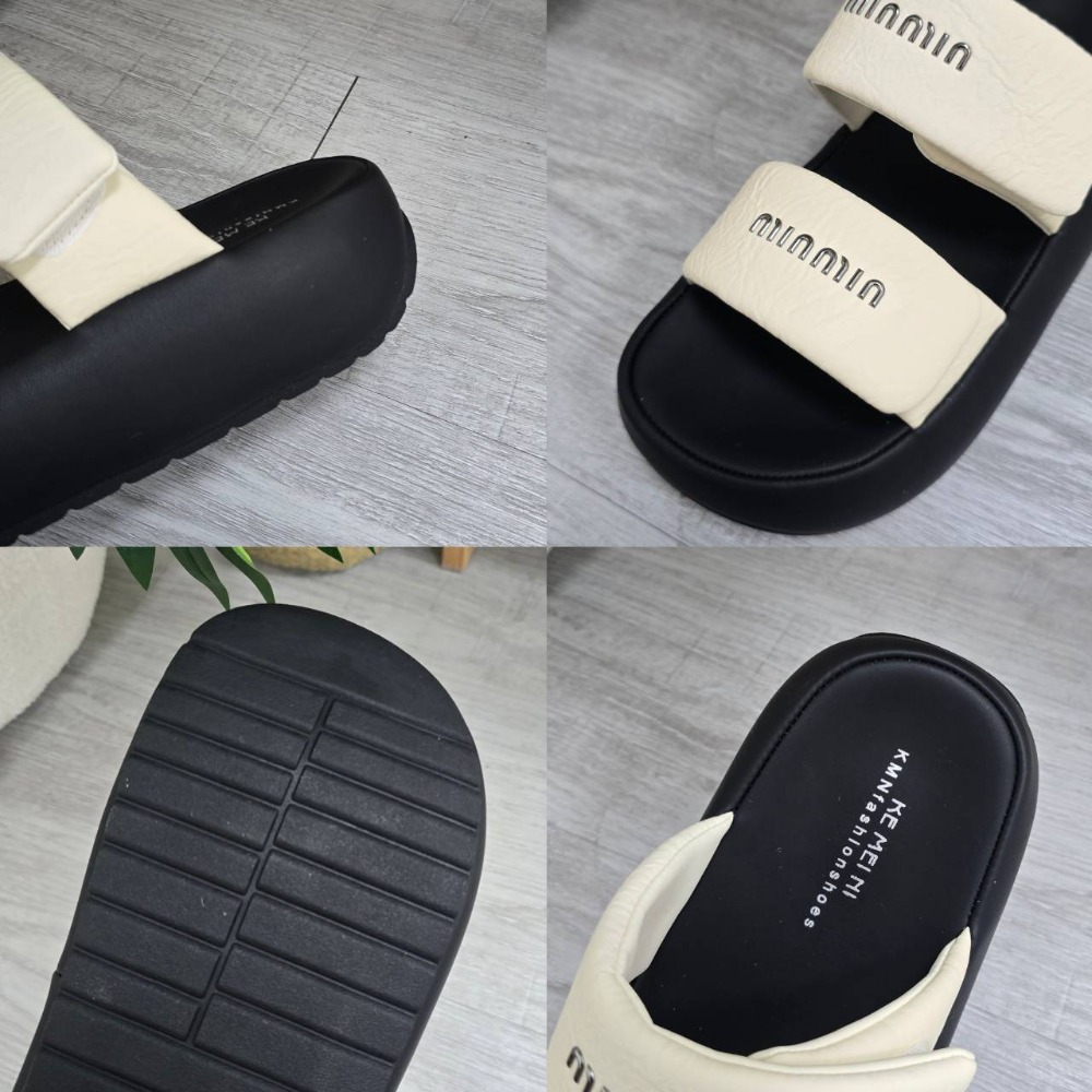 大牌感燙金厚底拖鞋 羅馬鞋 平底涼拖鞋 鬆糕拖鞋 厚底拖鞋 一字涼拖鞋 二字兩版拖鞋 柔軟拖鞋 外穿拖鞋 5609-9-細節圖7