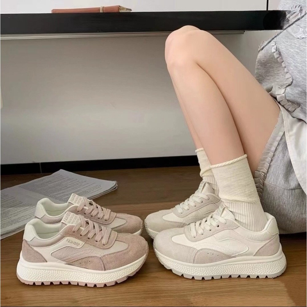 經典小香風 修腳顯瘦 厚底老爹鞋 阿甘鞋 慢跑鞋 厚底鞋 ins 老爹鞋 小紅書 小白鞋 韓版休閒鞋 H2522-細節圖2