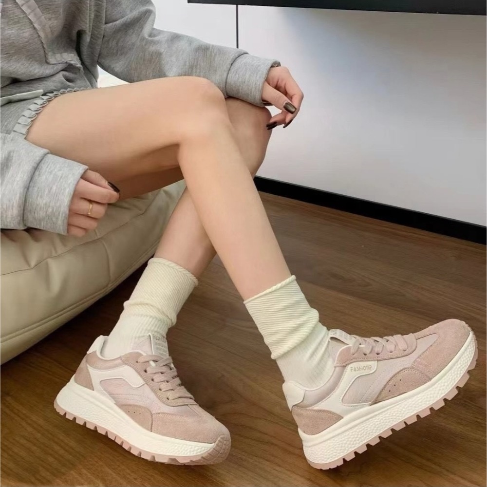 經典小香風 修腳顯瘦 厚底老爹鞋 阿甘鞋 慢跑鞋 厚底鞋 ins 老爹鞋 小紅書 小白鞋 韓版休閒鞋 H2522-細節圖3