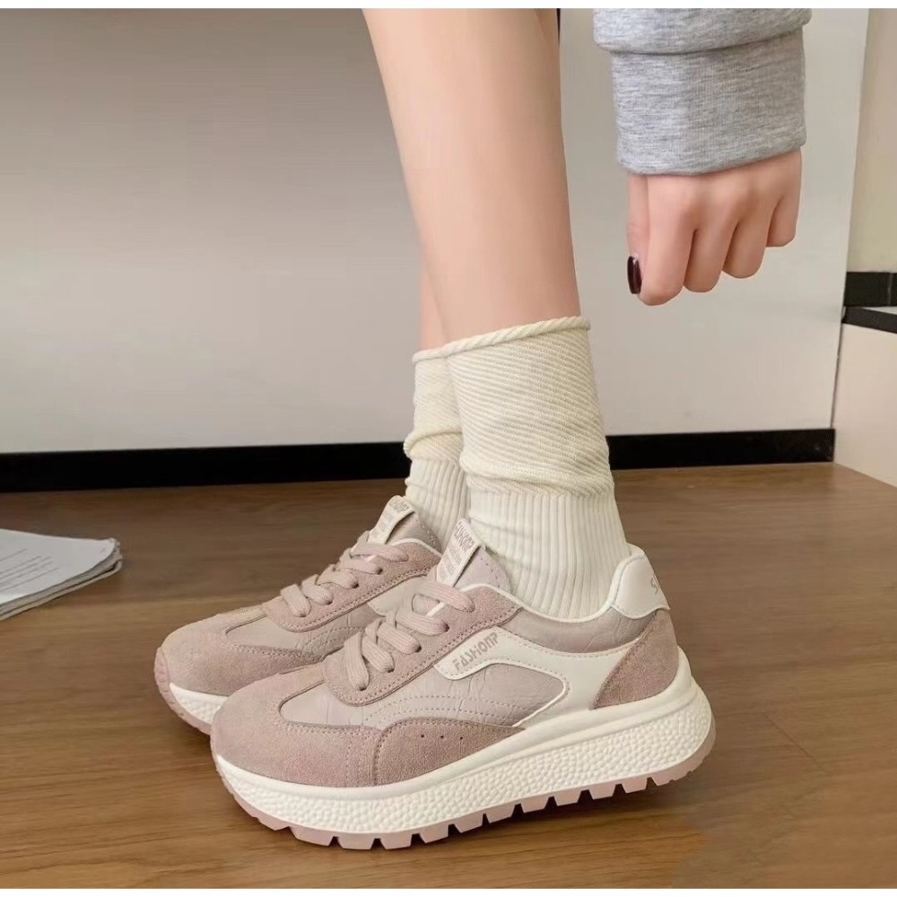 經典小香風 修腳顯瘦 厚底老爹鞋 阿甘鞋 慢跑鞋 厚底鞋 ins 老爹鞋 小紅書 小白鞋 韓版休閒鞋 H2522-細節圖4