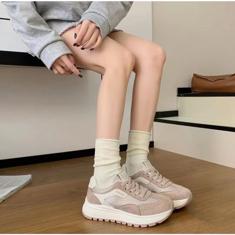 經典小香風 修腳顯瘦 厚底老爹鞋 阿甘鞋 慢跑鞋 厚底鞋 ins 老爹鞋 小紅書 小白鞋 韓版休閒鞋 H2522-細節圖5