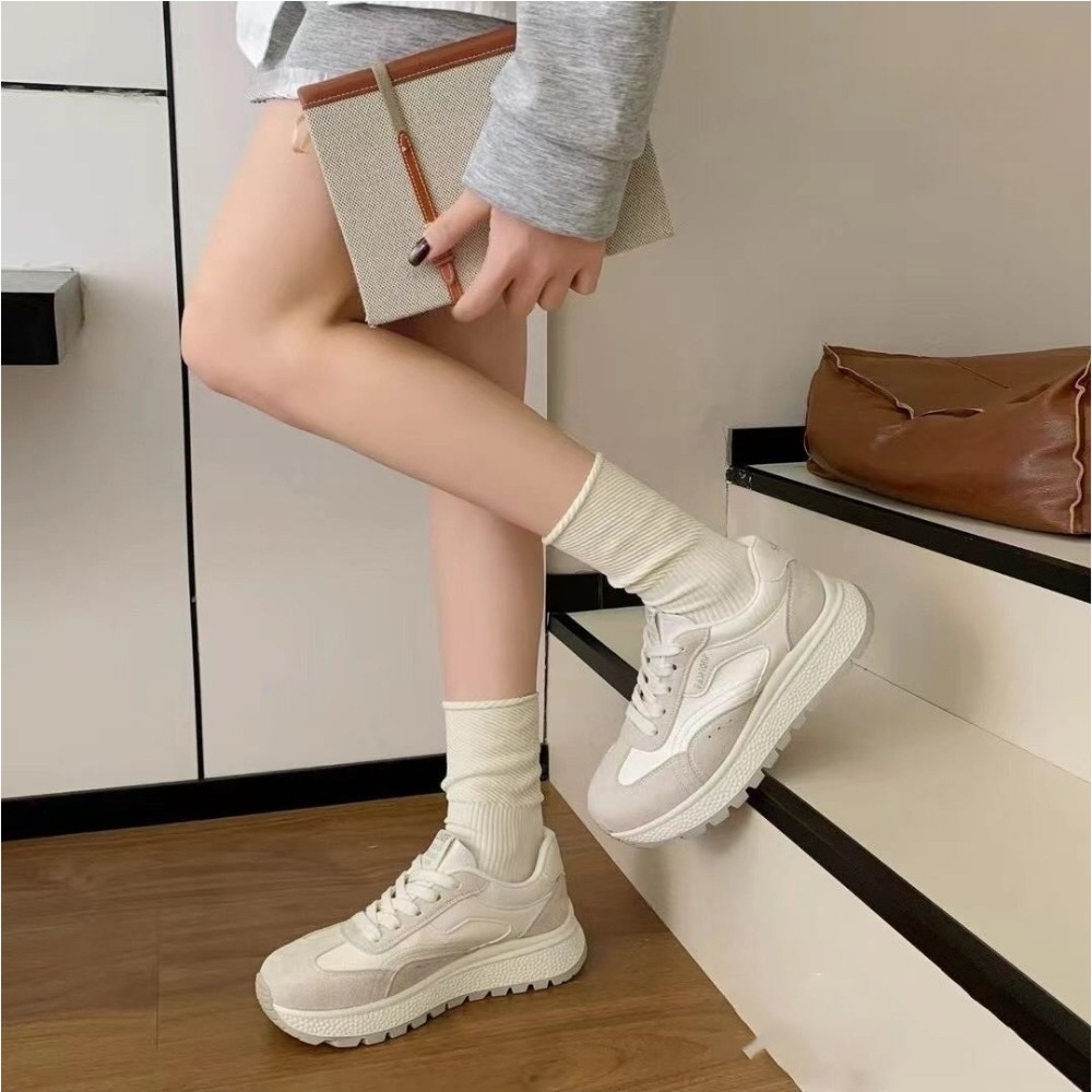 經典小香風 修腳顯瘦 厚底老爹鞋 阿甘鞋 慢跑鞋 厚底鞋 ins 老爹鞋 小紅書 小白鞋 韓版休閒鞋 H2522-細節圖6