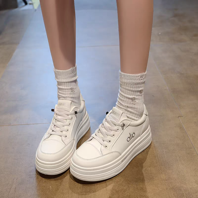 防潑水大牌感免綁帶厚底小白鞋 軟皮革 超柔軟超好穿 舒適透氣 軟皮小白鞋 休閒鞋 平底鞋 白布鞋 懶人鞋 8839-細節圖6