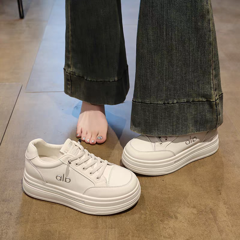 防潑水大牌感免綁帶厚底小白鞋 軟皮革 超柔軟超好穿 舒適透氣 軟皮小白鞋 休閒鞋 平底鞋 白布鞋 懶人鞋 8839-細節圖7