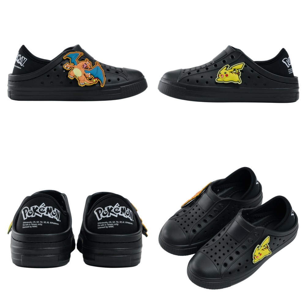 兩穿 寶可夢 兒童洞洞鞋 洞洞鞋 兒童布希鞋 兒童涼鞋 女童涼鞋 防水 露營 可踩後跟 男童涼鞋 兒童鞋 24667-規格圖7