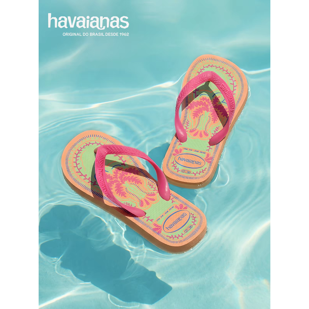 ​Havaianas哈瓦仕 夾腳拖 女 椰子樹 印花 圖騰 植物 人字拖 涼拖鞋 海灘 渡假 4150162-9256W-細節圖9