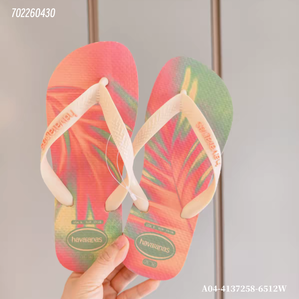 Havaianas哈瓦仕 夾腳拖 女 漸層 扎染 彩虹 棕櫚葉 植物 人字拖 涼拖鞋 海灘 渡假 巴西 橡膠 正版-規格圖6