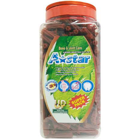 【買一送三】A Star Bones潔牙骨 空心六星棒 2kg 機能潔牙骨 腸胃 皮毛 骨骼 潔牙棒 潔牙骨-細節圖2