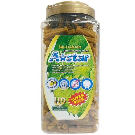 【買一送三】A Star Bones潔牙骨 空心六星棒 2kg 機能潔牙骨 腸胃 皮毛 骨骼 潔牙棒 潔牙骨-細節圖3