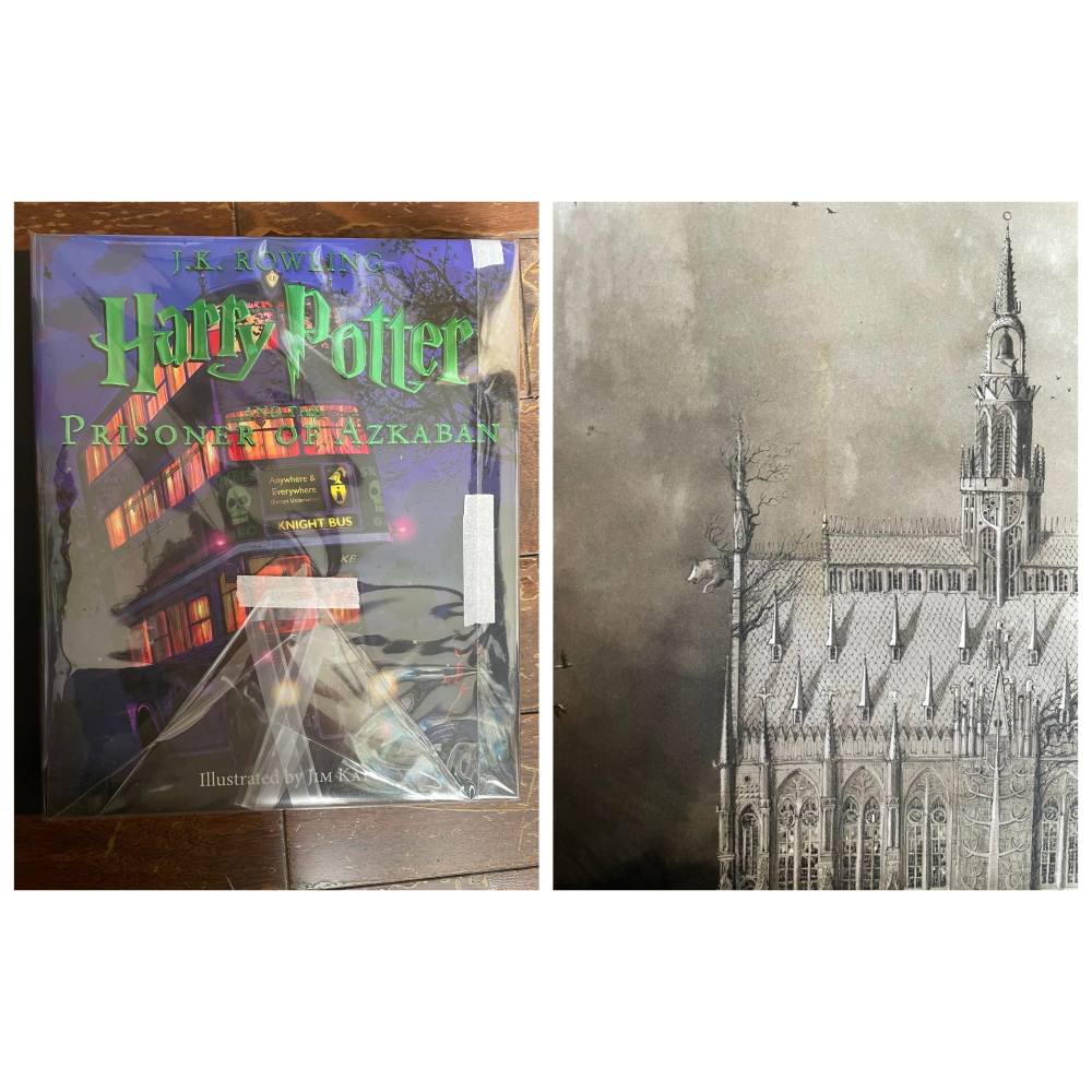 [美國版/不拆售/書側開始明顯泛黃] 哈利波特 illustrated edition 全彩版 1~3-細節圖2