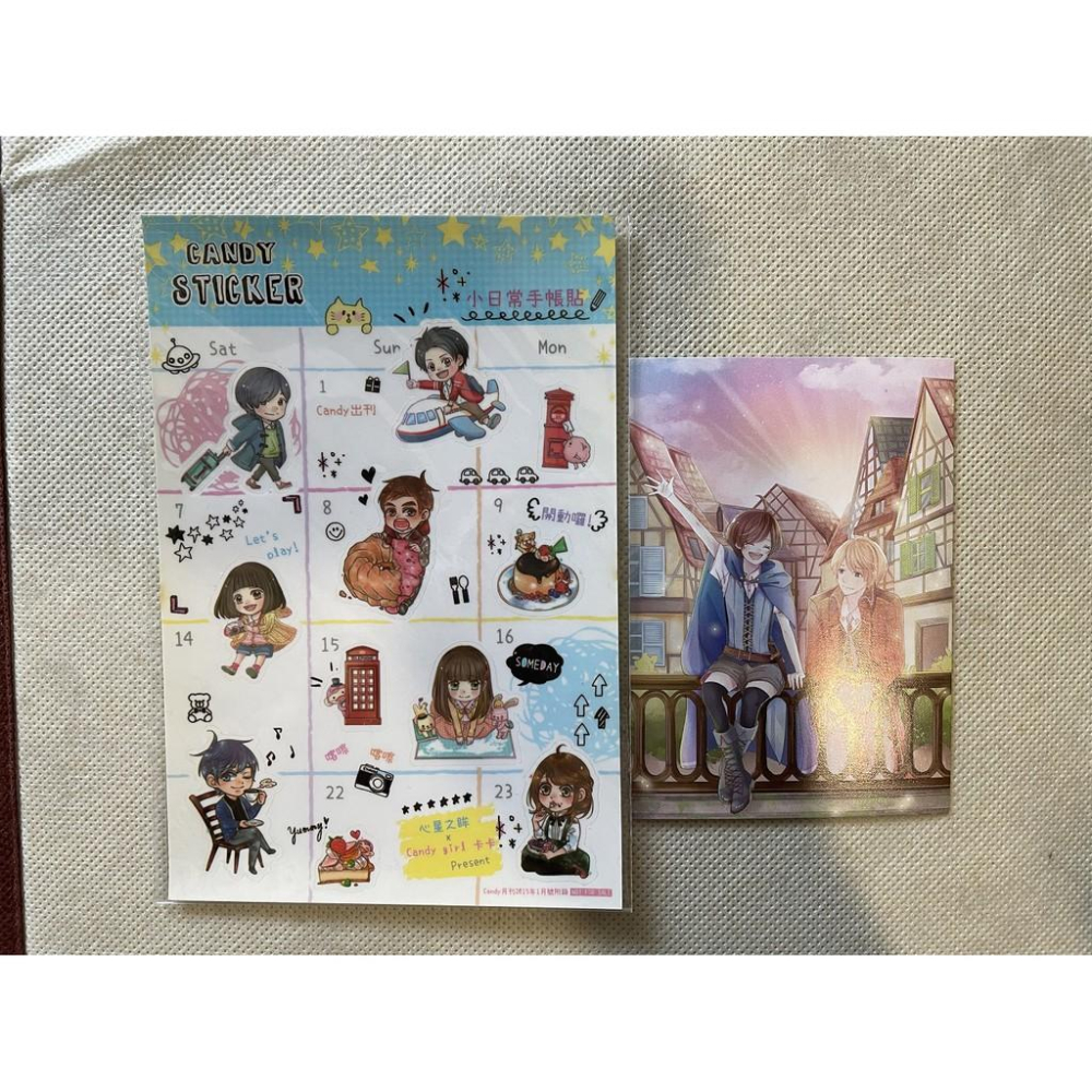 [3樣不拆售] 茉芽里 Star 心星之眸 杯墊+貼紙+小卡-細節圖3