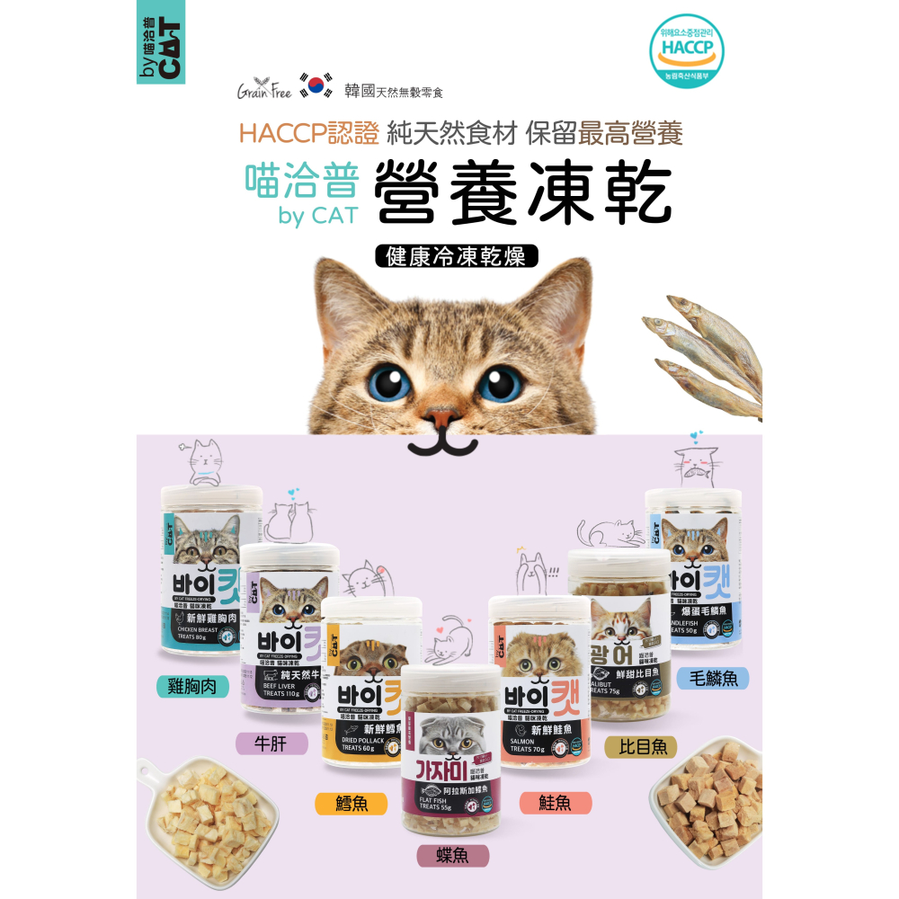 喵洽普 汪洽普 凍乾零食 韓國 By Cat 貓咪凍乾零食 寵物零食 寵物凍乾-細節圖2