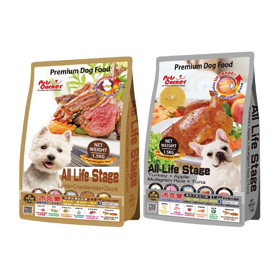 【喵爺】 Pets Corner沛克樂 頂級天然糧全系列 1.5kg 全齡犬飼料 幼犬飼料 成犬飼料 高齡犬飼料-細節圖2