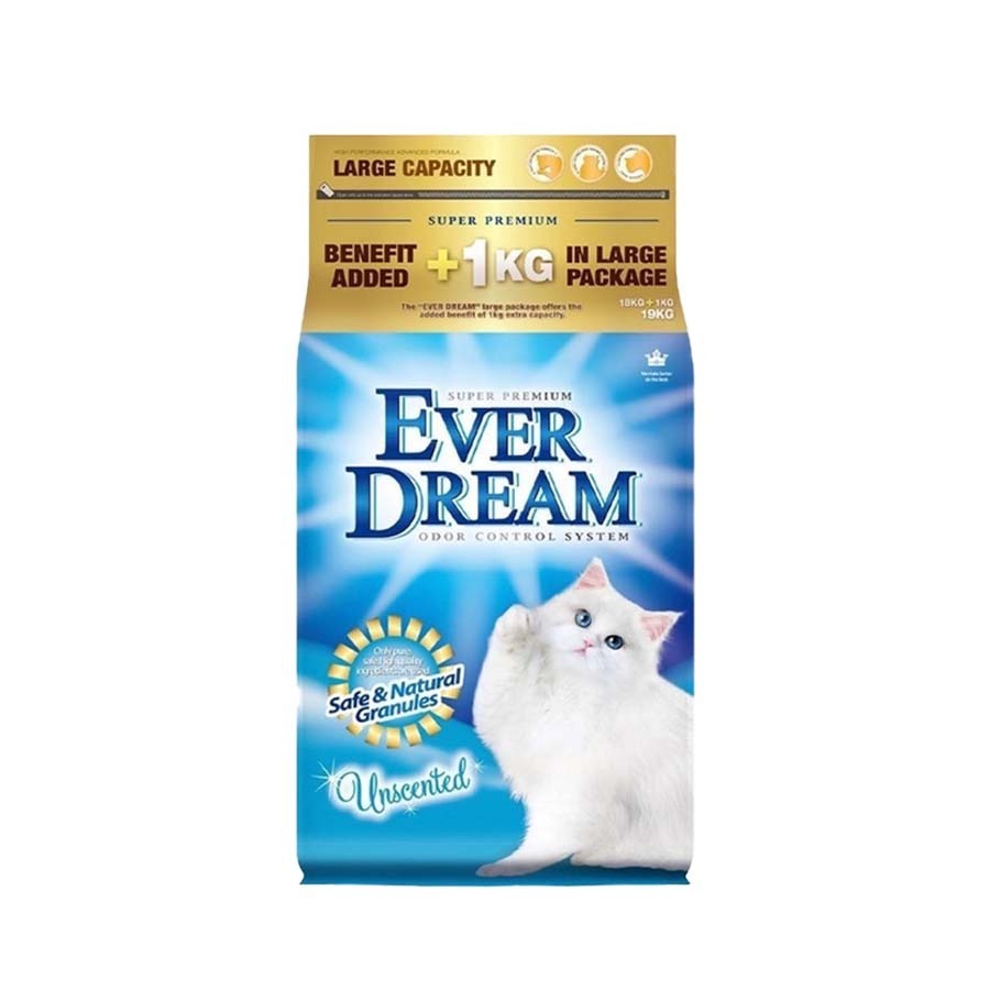 【喵爺】EVER DREAM 韓國藍貓 速凝結無香貓砂(藍標)/19kg 獨特低塵配方 貓砂 礦砂 天然膨潤土-細節圖2