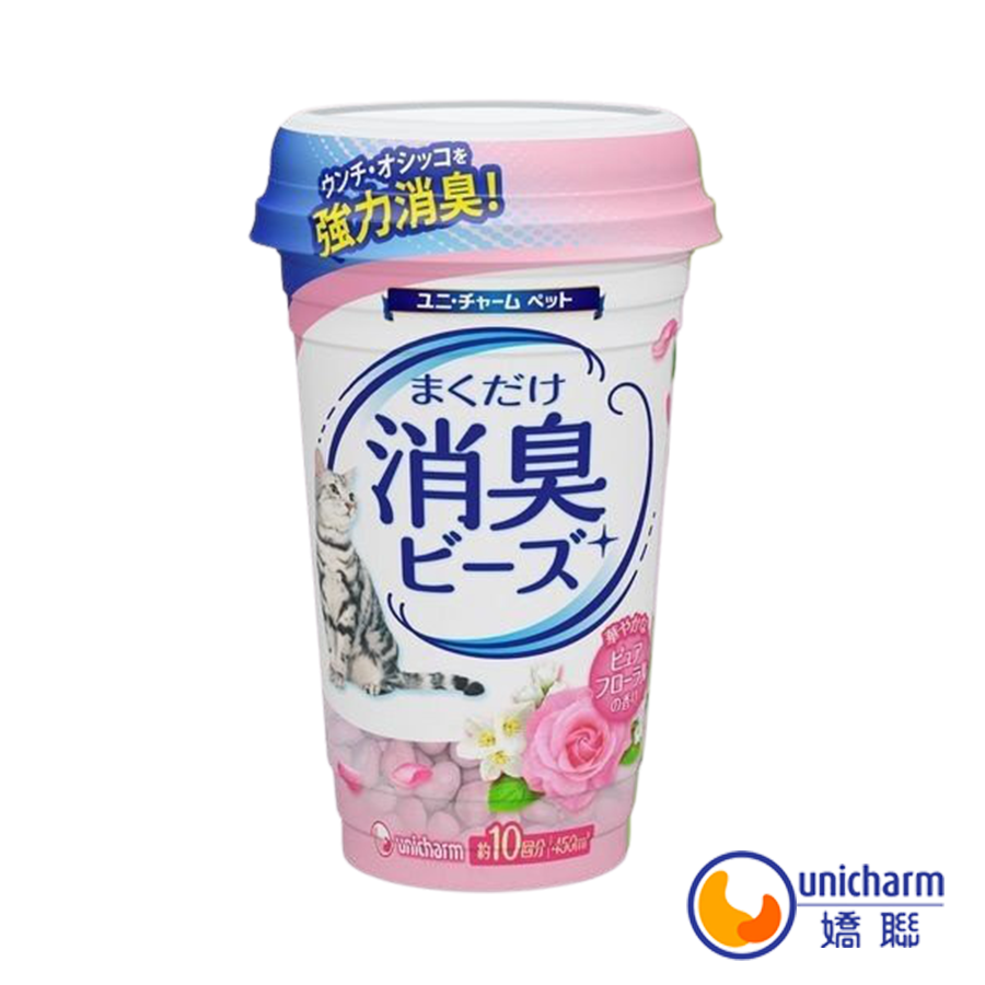 【喵爺】 日本嬌聯-消臭香香珠 450ml 貓砂除臭顆粒  除臭顆粒 貓砂芳香 芳香顆粒 除臭粒-規格圖2