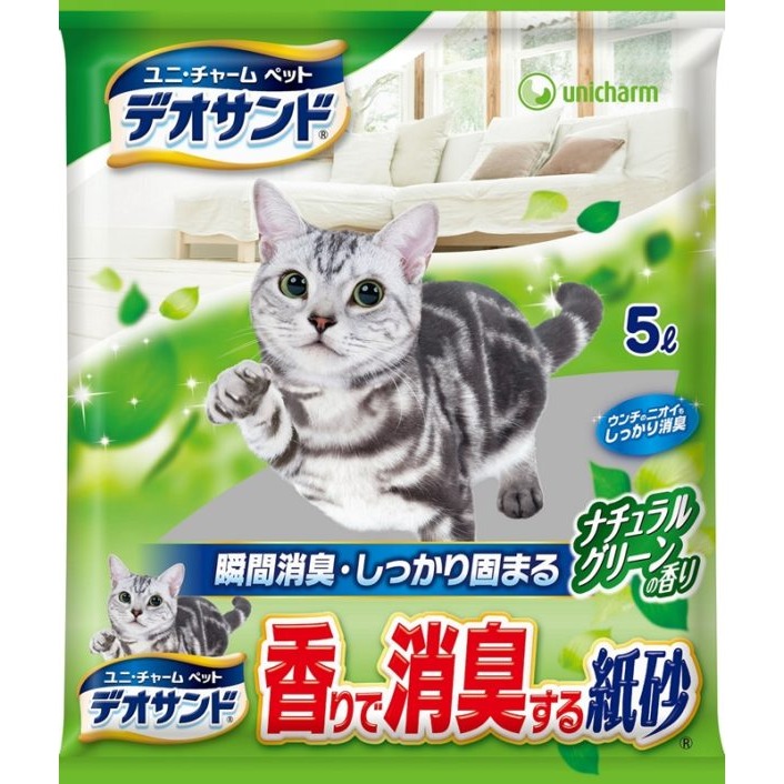 【喵爺】 Unicharm 消臭大師 強力消臭紙砂5L 寵物貓砂 貓砂 紙砂 消臭貓砂 砂 貓咪紙砂-規格圖10
