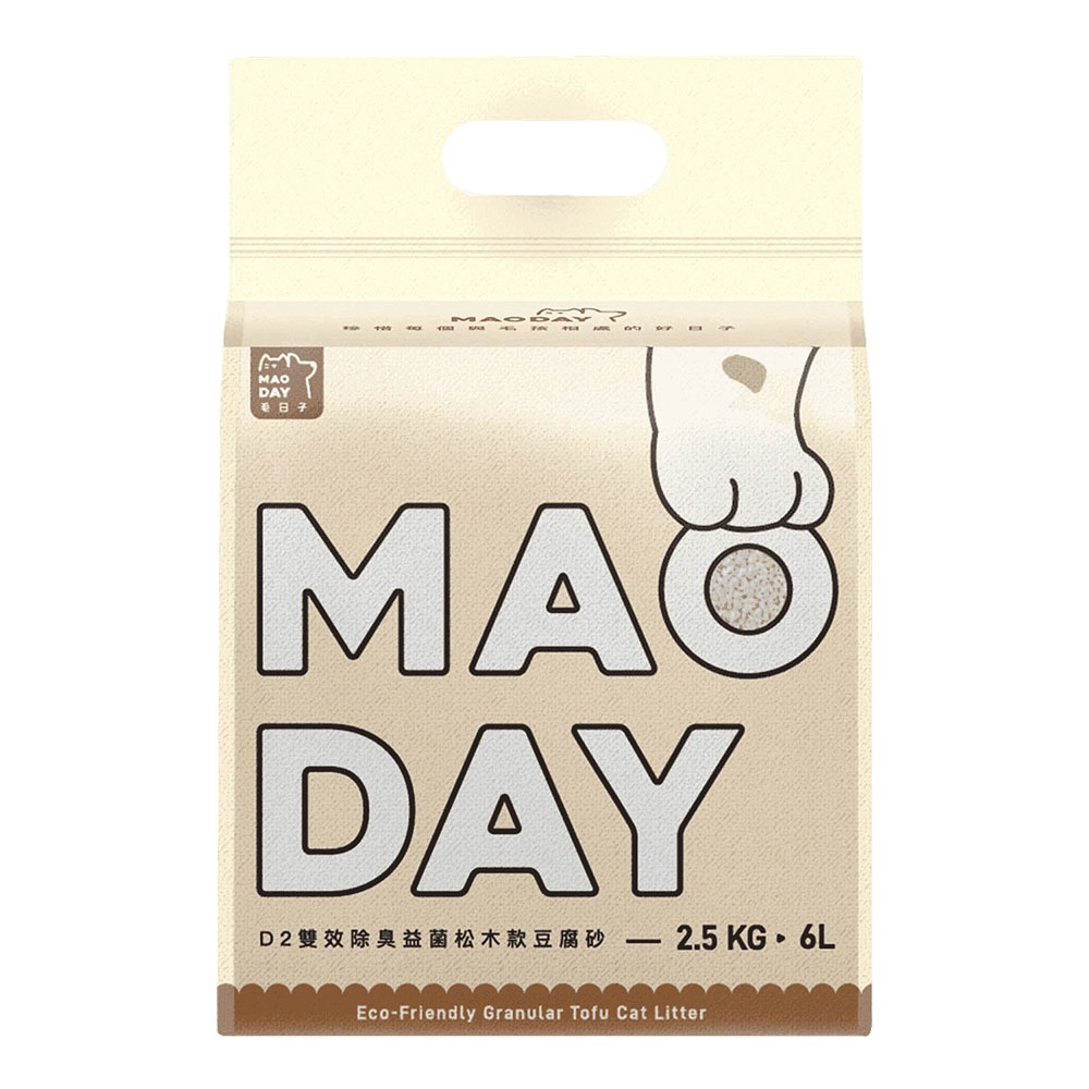 【喵爺】 Maoday 毛商行-三效除臭/雙效除臭益生菌豆腐貓砂 豆腐貓砂 益生菌貓砂 沸石貓砂 松木款豆腐砂-規格圖2