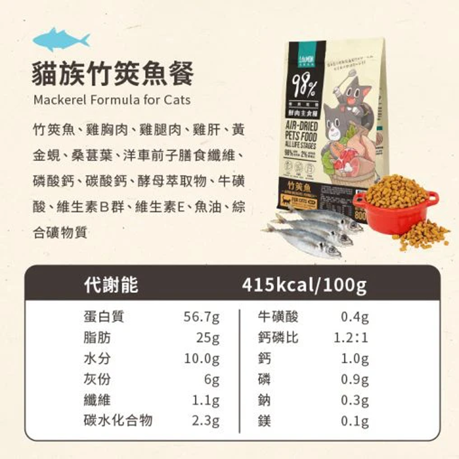 【喵爺】LitoMon 怪獸部落 98%鮮肉主食糧/800g 貓咪專用 貓咪飼料 貓糧 全齡貓飼料貓咪鮮肉糧 貓飼料-細節圖4