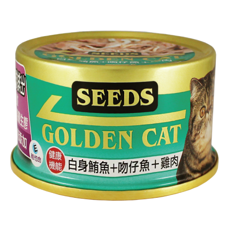 【喵爺】聖萊西 Seeds 黃金貓罐Golden cat 健康機能特級金貓罐 80g 貓咪罐頭 貓罐 金罐 小金罐-規格圖3