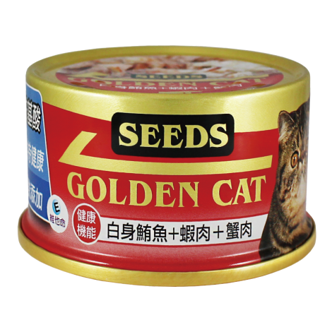 【喵爺】聖萊西 Seeds 黃金貓罐Golden cat 健康機能特級金貓罐 80g 貓咪罐頭 貓罐 金罐 小金罐-規格圖3