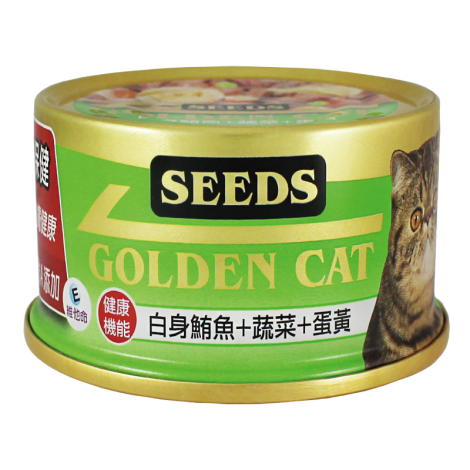 【喵爺】聖萊西 Seeds 黃金貓罐Golden cat 健康機能特級金貓罐 80g 貓咪罐頭 貓罐 金罐 小金罐-規格圖3