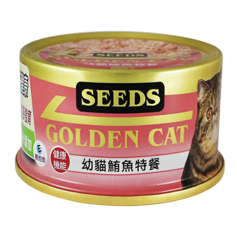 【喵爺】聖萊西 Seeds 黃金貓罐Golden cat 健康機能特級金貓罐 80g 貓咪罐頭 貓罐 金罐 小金罐-規格圖3