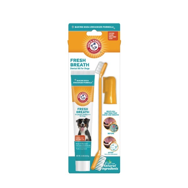 【喵爺】 鐵鎚牌 ARM&HAMMER -易齒趣 犬用3合1潔牙套組 訓練潔牙套組 寵物牙膏 狗狗牙膏 狗狗牙刷 牙膏-規格圖2