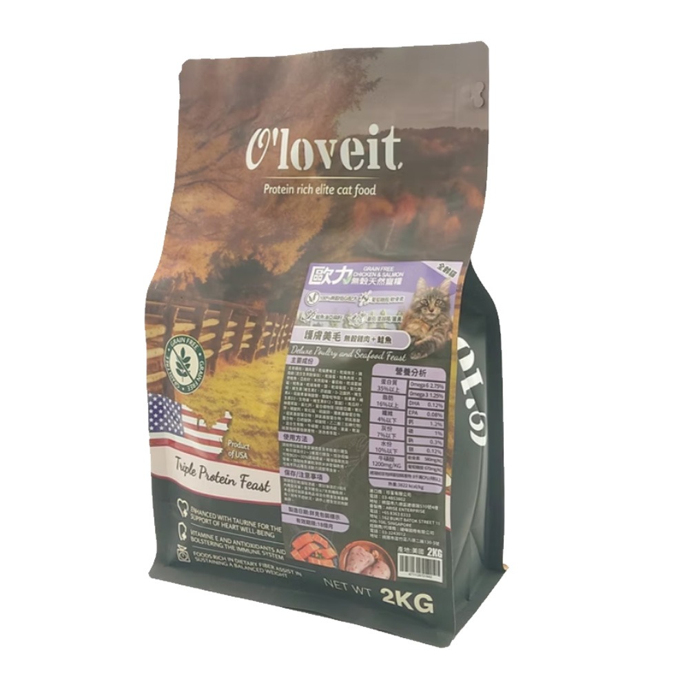 【喵爺】O＇loveit 歐力 無穀天然貓糧2KG/6KG 犬專用 寵物飼料 貓咪飼料 幼貓飼料 全齡貓飼料 低卡飼料-規格圖4