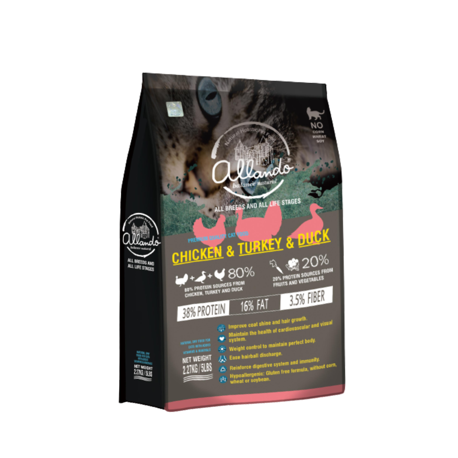 【喵爺】 Allando奧藍多 無穀貓糧系列1.2kg/2.27kg/6.8kg 貓飼料 全齡貓飼料 無穀飼料 貓咪飼料-規格圖5