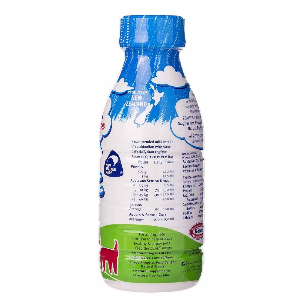 【喵爺】ZEAL真致 紐西蘭犬貓專用鮮乳 (不含乳糖) 犬貓通用 鮮牛乳製成 寵物牛奶 狗狗牛奶 貓咪牛奶 幼貓牛奶-細節圖3