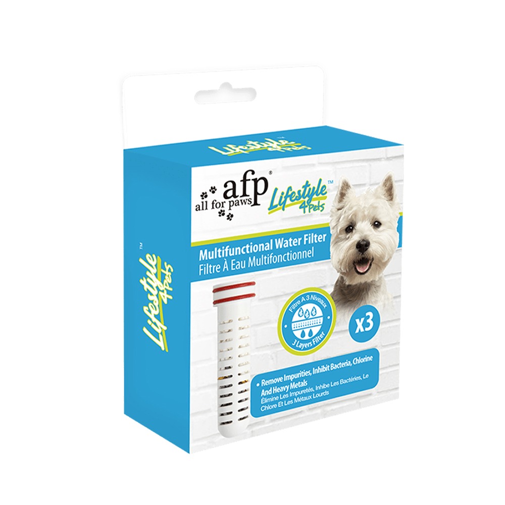 【喵爺】 all for paws AFP 紫外線噴泉過濾飲水器專用濾芯配件 飲水機濾芯 濾芯 替換濾芯 抽水幫浦-規格圖2