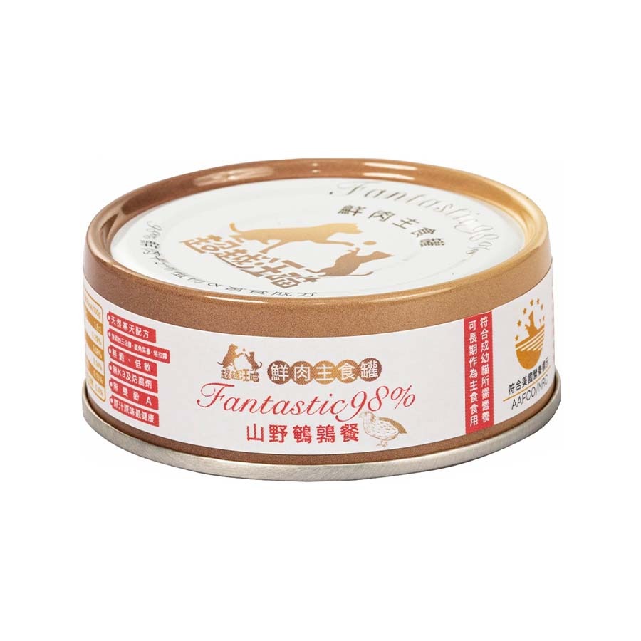 【喵爺】超越汪喵 FANTASTIC 98% 貓用鮮肉主食罐/80g貓咪主食罐 貓主食罐 貓罐 貓咪罐 貓咪罐頭-規格圖6