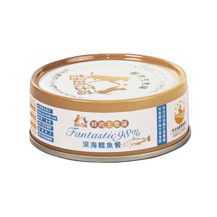 【喵爺】超越汪喵 FANTASTIC 98% 貓用鮮肉主食罐/80g貓咪主食罐 貓主食罐 貓罐 貓咪罐 貓咪罐頭-規格圖6