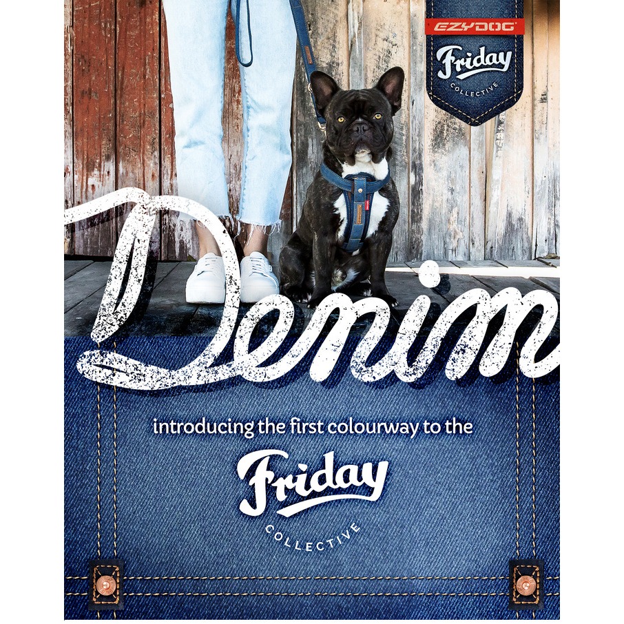 【喵爺】 EZYDOG 快套式胸背帶 - 丹寧 寵物胸背帶 狗狗胸背帶 犬用胸背帶 胸背帶 狗胸背帶 快速穿戴-細節圖3