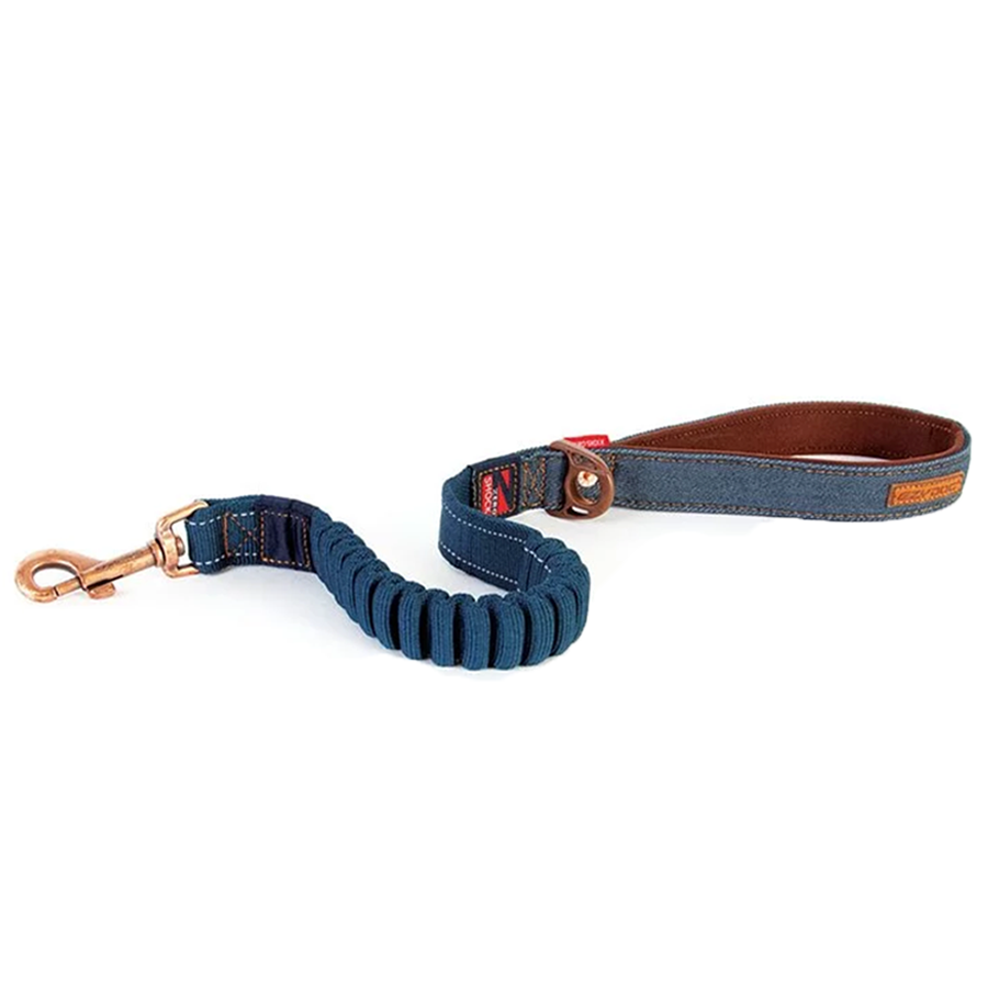 【喵爺】 EZYDOG 零拉力牽繩(丹寧)25＂ (64cm)  寵物牽繩 狗狗牽繩 犬用牽繩 丹寧牽繩 零拉力牽繩-規格圖2