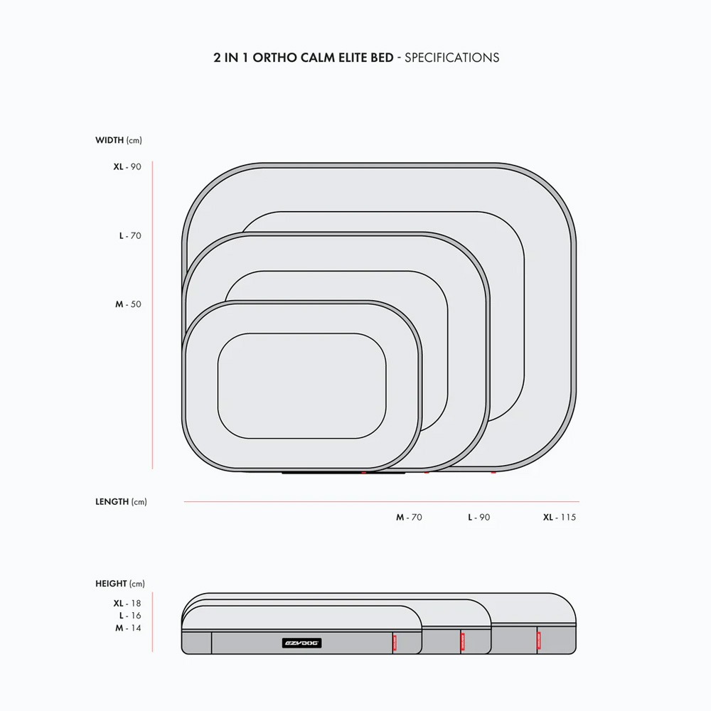【喵爺】EZYDOG 二合一Calm Elite舒壓恆溫記憶寵物床(M/L/XL) 記憶散熱層 寵物睡床 狗狗睡床-細節圖4