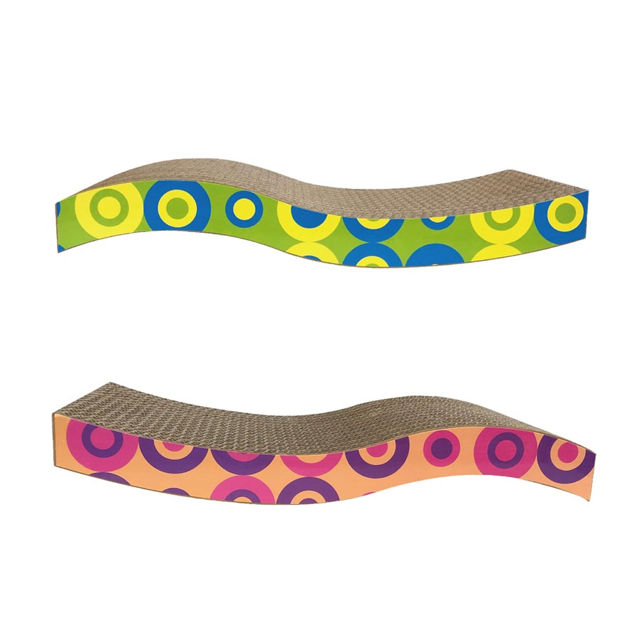 【喵爺】CO.CO.CAT酷酷貓-波浪貓抓板44x21x7cm 台灣製造 抓板 寵物抓板 貓抓板 貓米抓板-細節圖2