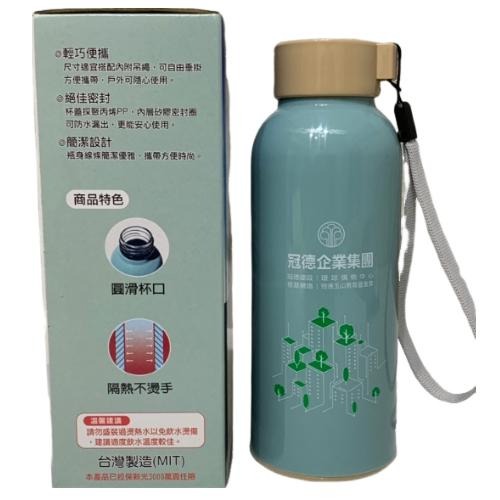 (數量多 24小時內出貨) 台灣製雙層隔熱玻璃瓶300ml 附提繩 保溫 保冰 輕巧 水壺 水瓶 環保杯 隔熱 雙層-細節圖4