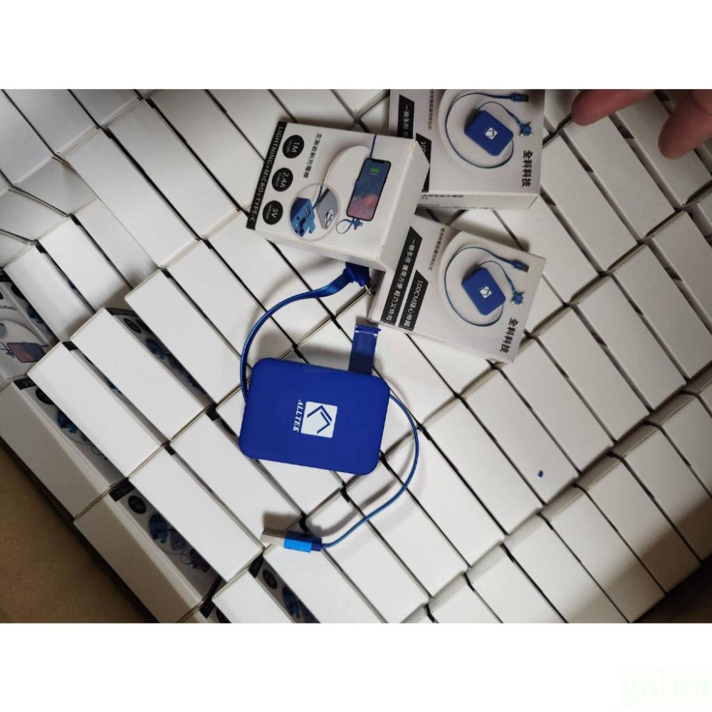 現貨❤️快速出貨⏰ 三合一支架收納充電線 3合1 5V 2.4A 1米 黑色 藍色 TYPE-C 收納 支架-細節圖5