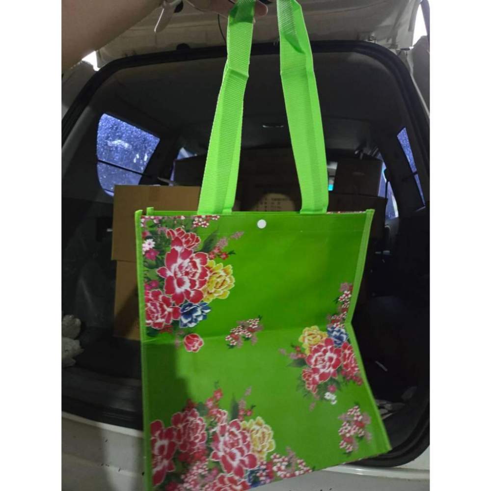 現貨❤️快速出貨⏰ 防水購物袋 牡丹花 折疊手提袋 可收納環保袋 大容量 購物收納袋-細節圖8
