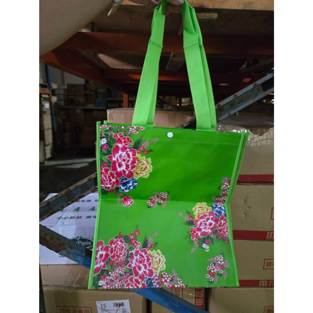 現貨❤️快速出貨⏰ 防水購物袋 牡丹花 折疊手提袋 可收納環保袋 大容量 購物收納袋-細節圖9