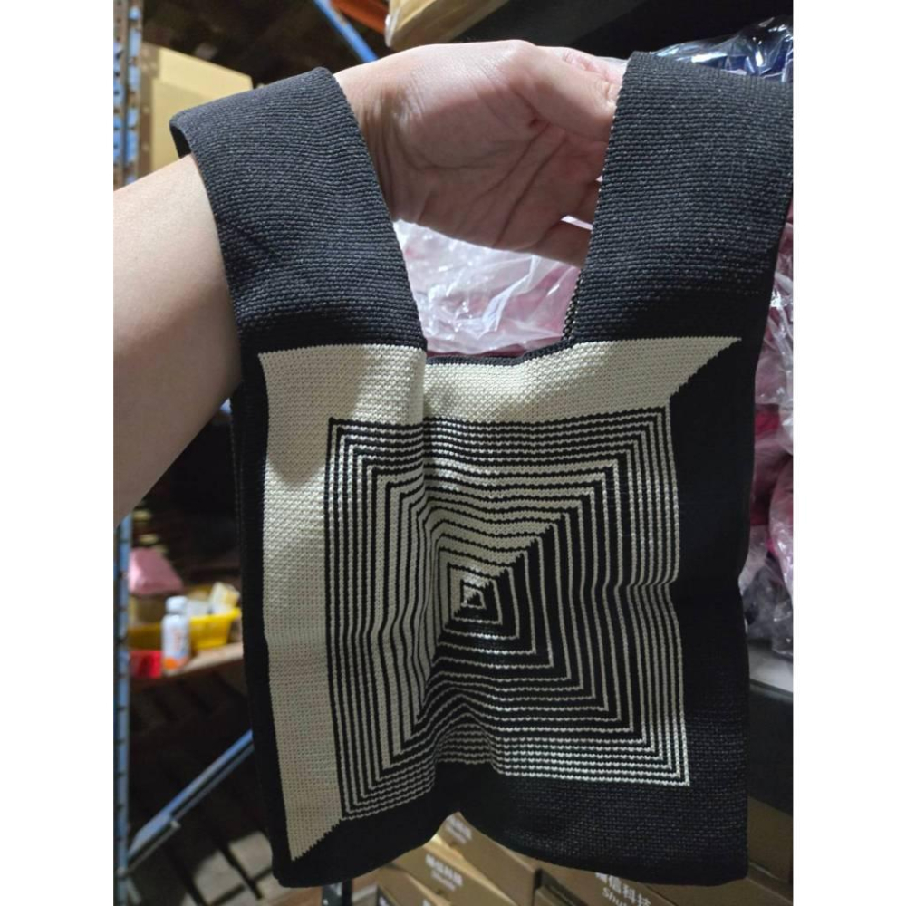 現貨❤️快速出貨⏰ 京元電子 編織手提包 環保袋 造型提袋 時尚購物袋 手提袋 收納袋-細節圖2