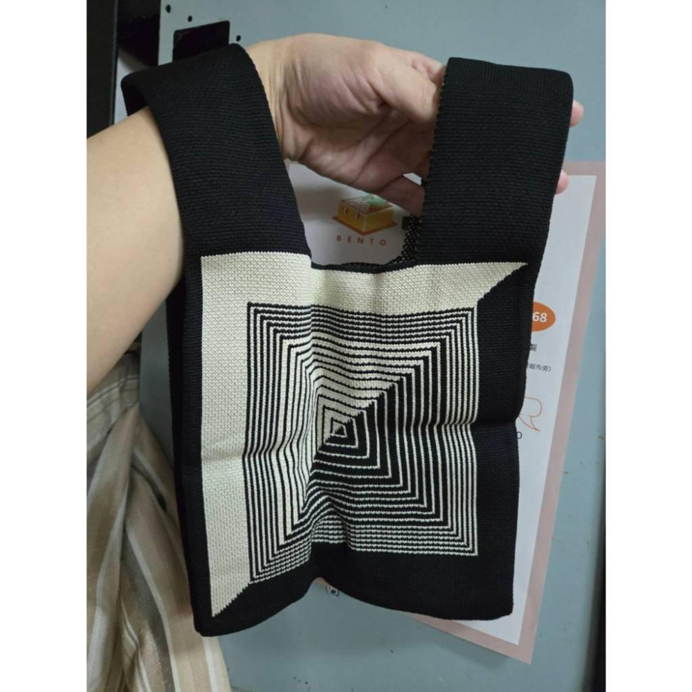 現貨❤️快速出貨⏰ 京元電子 編織手提包 環保袋 造型提袋 時尚購物袋 手提袋 收納袋-細節圖3